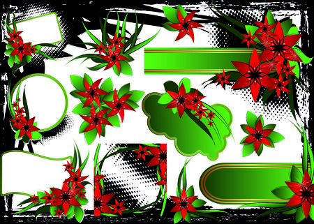 Summer elementsのイラスト素材