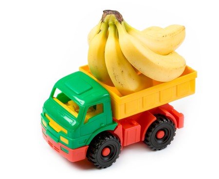 little truck with the bananasの写真素材