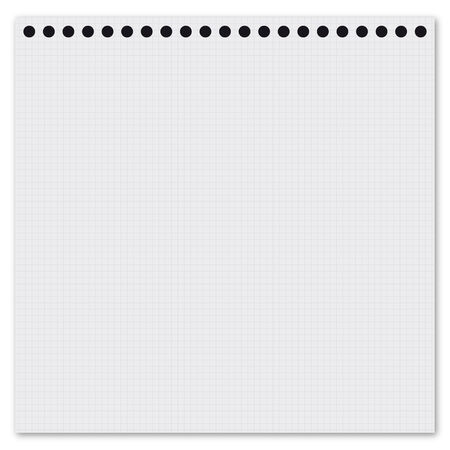 Empty sheet of paper from a notebookのイラスト素材