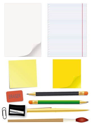 Set of school supplies - an illustration for your design project.のイラスト素材