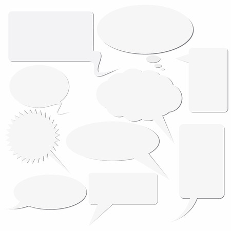 Set of dialog boxes on white background
のイラスト素材