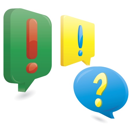 Speech bubbles over white backgroundのイラスト素材