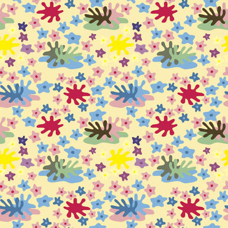 Summer flowers - seamless background 