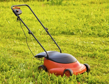 lawn mower on the grass