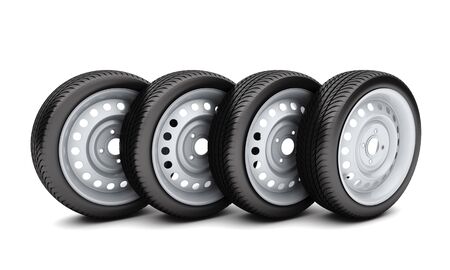 Car wheels isolated on white background
の写真素材