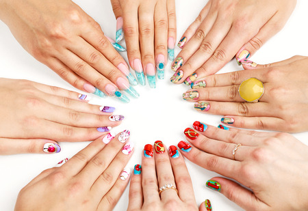 Female hands with various nail arts
の写真素材