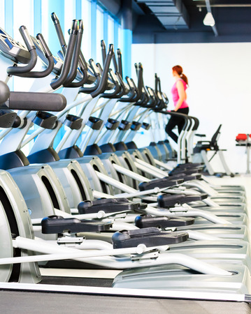 sports hall with equipmentの写真素材