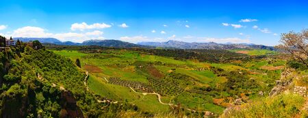 Beautiful view of the valley, Ronda, Spainの写真素材