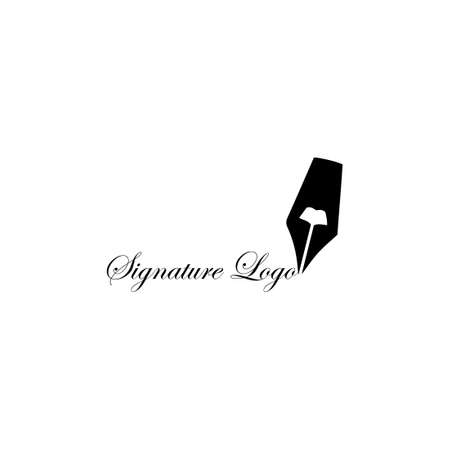Signature logo,  Quill Logoのイラスト素材