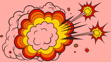 Comic book explosion background. Vector illustration ready for vinyl cutting.