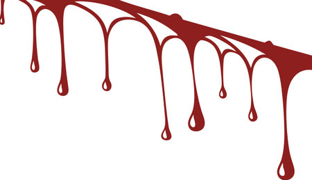 Dripping blood on a white background. Vector illustration, EPS 10のイラスト素材