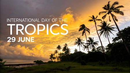 discover the international day of the tropics celebrated on june 29 highlighting tropical regions their beauty diversity climate and importance for global awareness conservation and sustainable futureの素材