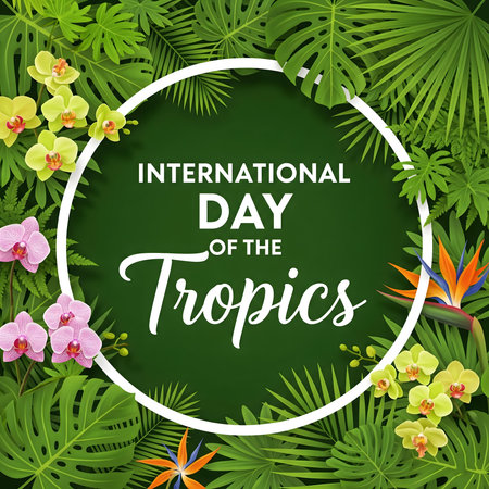 discover the international day of the tropics highlighting biodiversity nature conservation and global awareness of tropical regions ecosystems and their cultural and environmental importanceの素材
