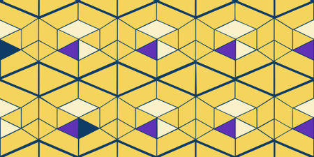 modern abstract geometric design featuring a repeating isometric cube pattern. the  composition uses...