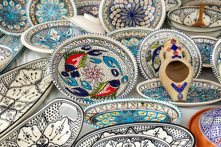 Decorative ceramic tableware, Mediterranean crafts