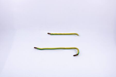 bare wires for connection to the ground for electricity