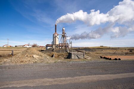 green energy power plant, icelandの写真素材