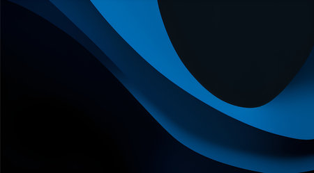 Close-up of a Blue Wave on a Black Backgroundの素材