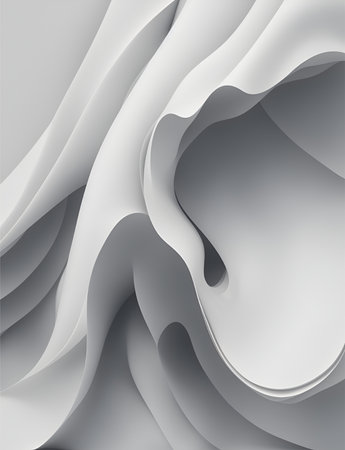 Abstract white swirl on white backgroundの素材