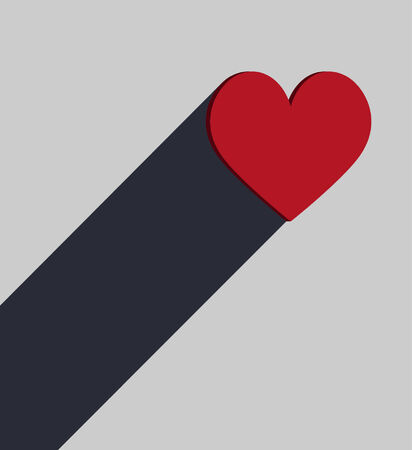 illustration of a heart in relief on white のイラスト素材