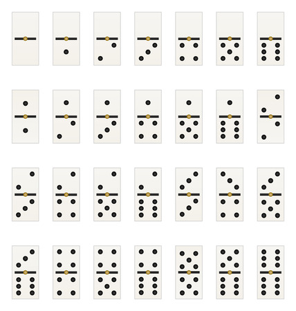 illustration with set all the dominoesのイラスト素材