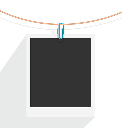 design of a clip holding a photoのイラスト素材