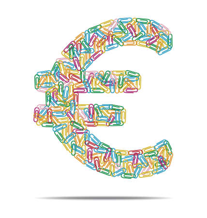 design created a euro with many multicolored clips
のイラスト素材