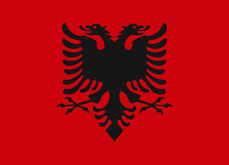 Flag of Albania vector illustrationのイラスト素材