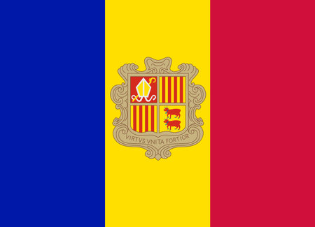 Flag of Andorra vector illustrationのイラスト素材