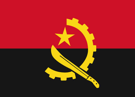 Flag of Angola vector illustrationのイラスト素材
