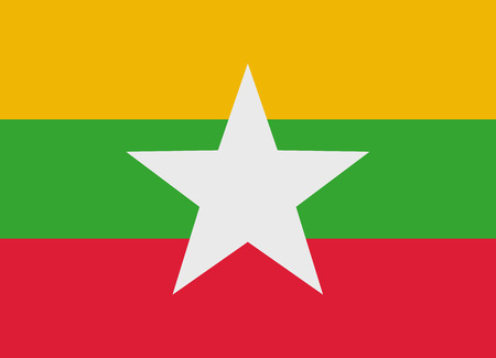 Flag of Burma vector illustrationのイラスト素材