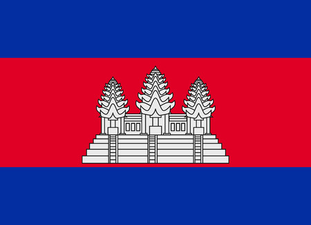 Flag of Cambodia vector illustrationのイラスト素材