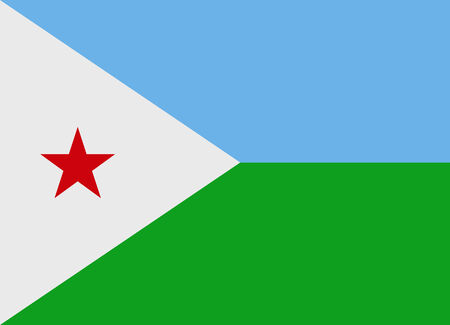Flag of Djibouti vector illustrationのイラスト素材