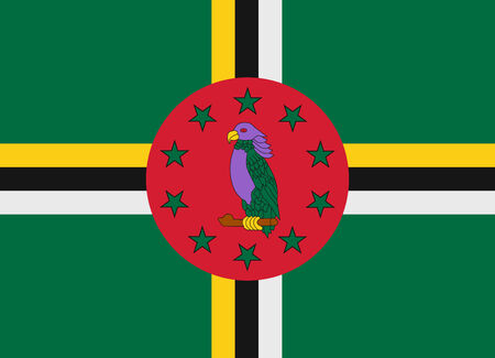 Flag of Dominica vector illustrationのイラスト素材
