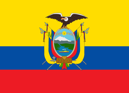 Flag of Ecuador vector illustrationのイラスト素材