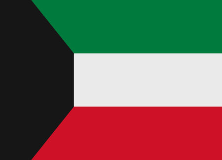 Flag of Kuwait vector illustrationのイラスト素材