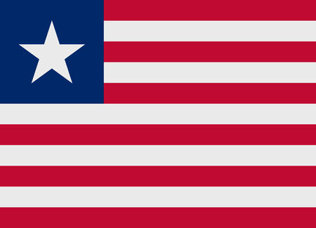 Flag of Liberia vector illustrationのイラスト素材