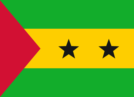 Flag of Sao Tome and Principe vector illustrationのイラスト素材