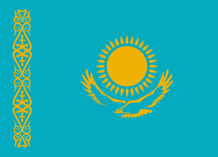 Flag of Kazakhstan vector illustrationのイラスト素材
