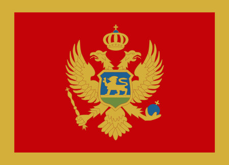 Flag of Montenegro vector illustrationのイラスト素材