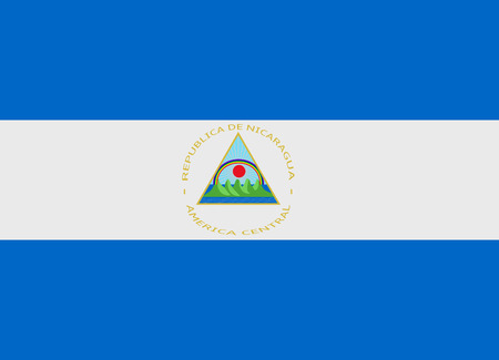 Flag of Nicaragua vector illustrationのイラスト素材