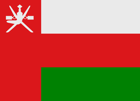 Flag of Oman vector illustrationのイラスト素材