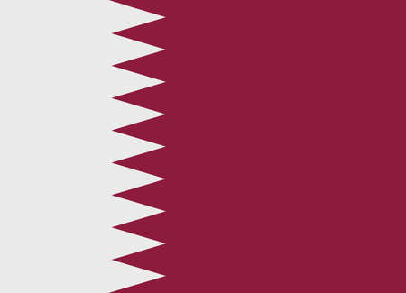 Flag of Qatar vector illustrationのイラスト素材