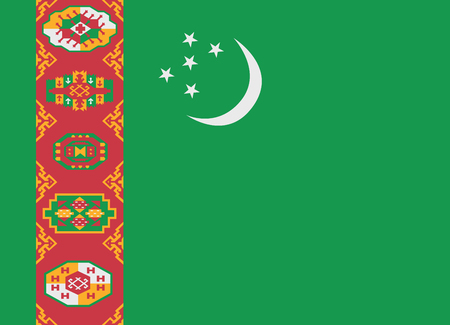 Flag of Turkmenistan vector illustrationのイラスト素材
