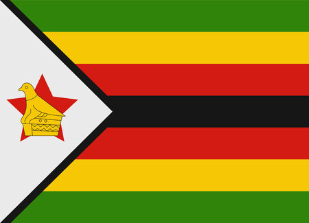 Flag of Zimbabwe vector illustrationのイラスト素材