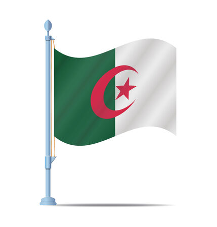 Flag of Algeriavector illustrationのイラスト素材