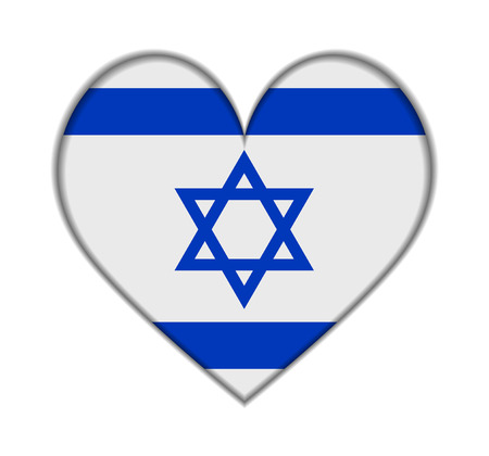 Israel heart flag vector illustrationのイラスト素材