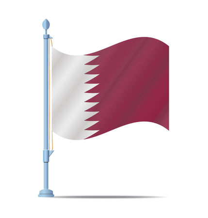 Flag of Qatar vector illustrationのイラスト素材