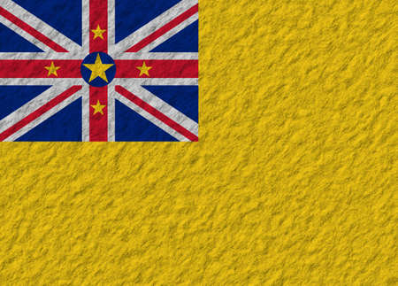 illustration of a stone flag of Niueの写真素材