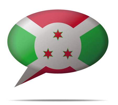 Illustration Speech Bubble Flag Burundiのイラスト素材